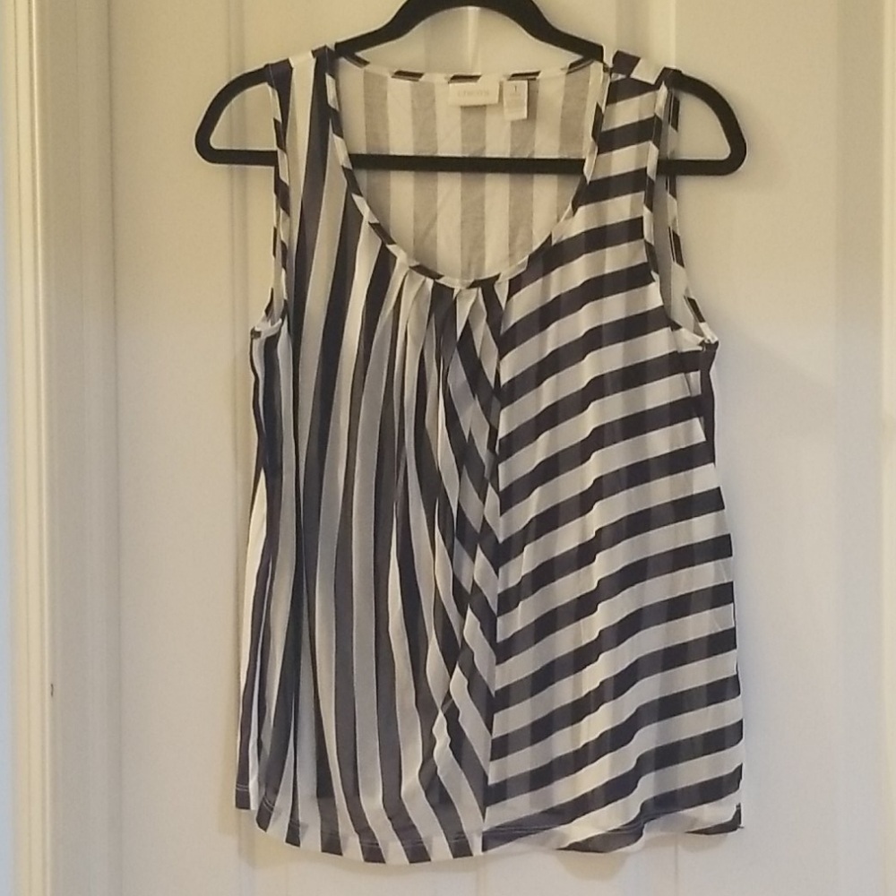 Chicos nautical stripe tank medium